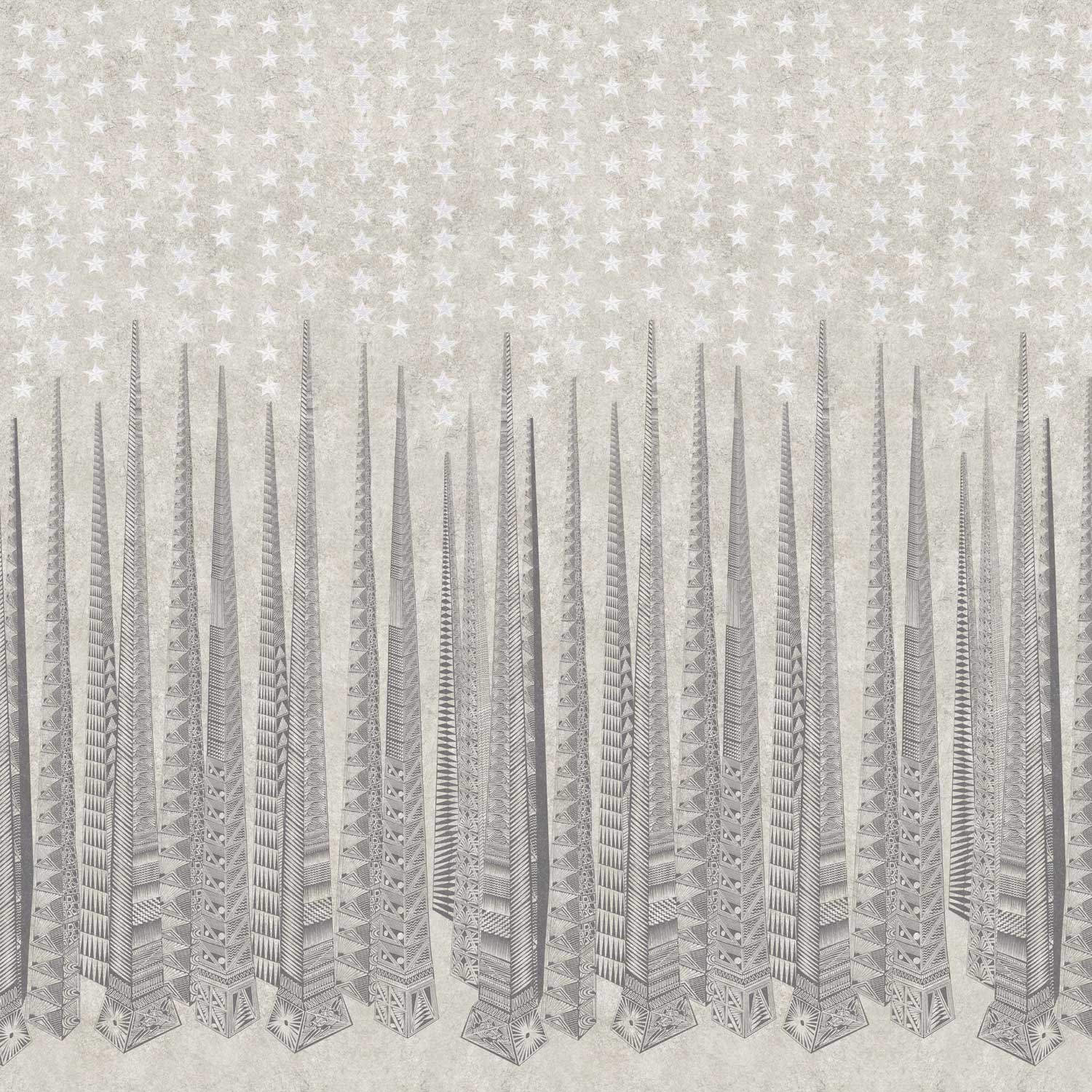 himalaya, stars, wallpaper, beige, grey, panel, pattern, motifs, house, deco, mountain, house, deco, cushions , curtains, upholstery, interior design