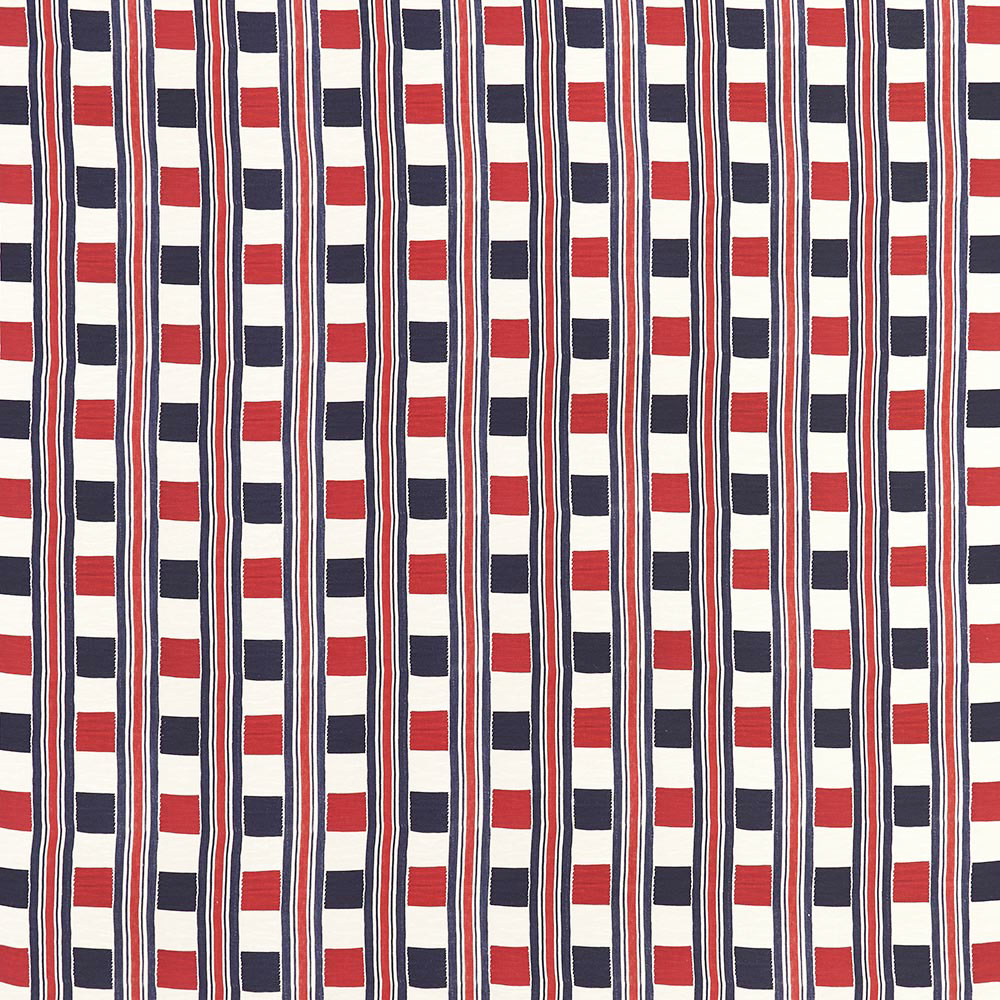 rhythmic, African, rhythm, pattern, geometric, white, red, blue, cotton, linen, printed, textiles, house, deco, curtains, cushions, upholstery, Ghanaian prints, Mondrian, boogie woogie, stripes,square, colourful, panama, interior design