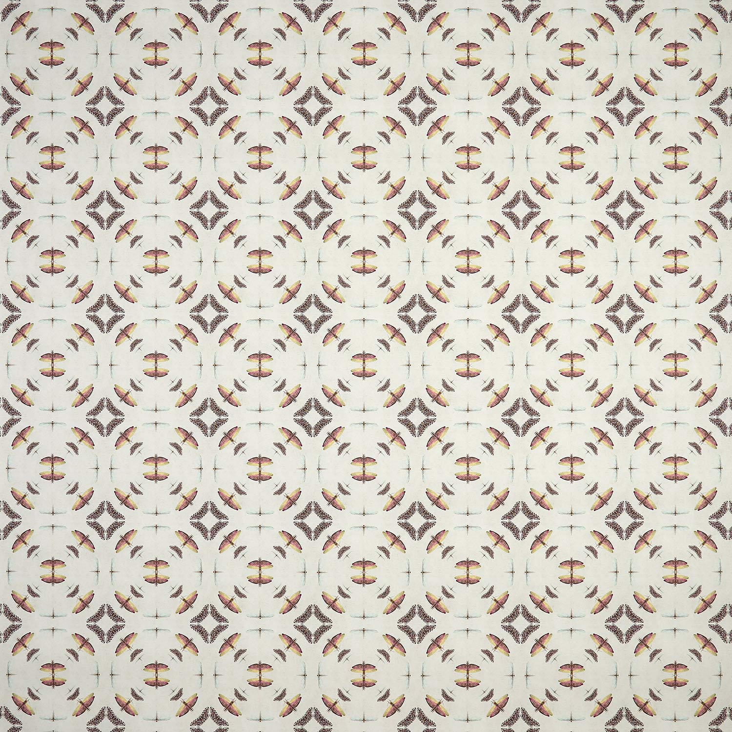 tourmaline, pink, white, bugs, wallpaper, botanical, illustration, deco, house, Maria Sybilla Merian, pattern, non-woven matt paper, printed, interior design