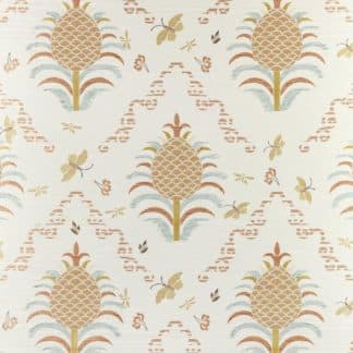 Pineapples, antique, Chinese, embroidered, silk, coverlet, stitches, techniques, fil coupés, original, detail, craft, jacquard, fine threads, craftmanship, house, deco, curtains, upholstery, cushions, interior design, motifs, pattern